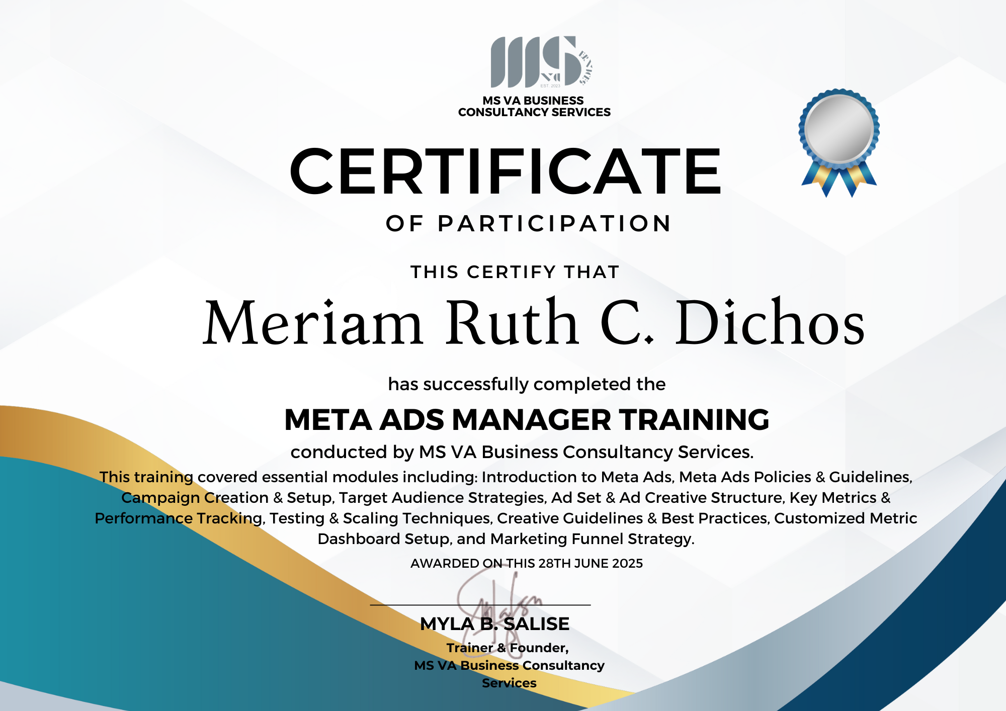 meriam ruth c. dichos meta